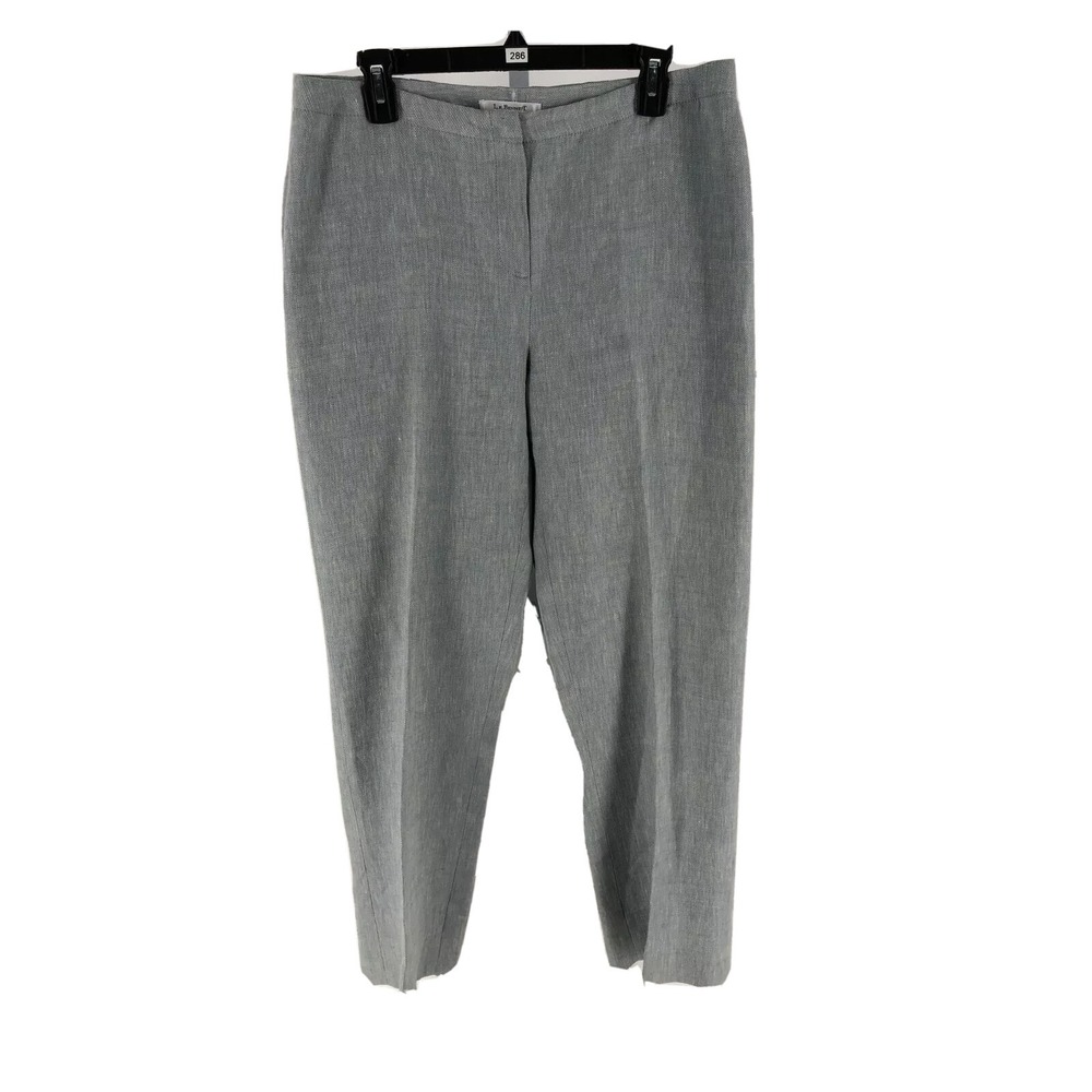 L.K. Bennett Women's Light Blue 100% Linen Ankle Pants Size 10 Inseam 28